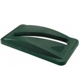 RUBBERMAID SLIM JIM RECTANGULAR LID FOR SLIM RECYCLING BIN - GREEN