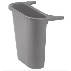 RUBBERMAID TRASH CAN SADDLE BIN - GRAY