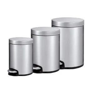 Set of 3 Eko Serene Step Can 5L, 8L, 12L