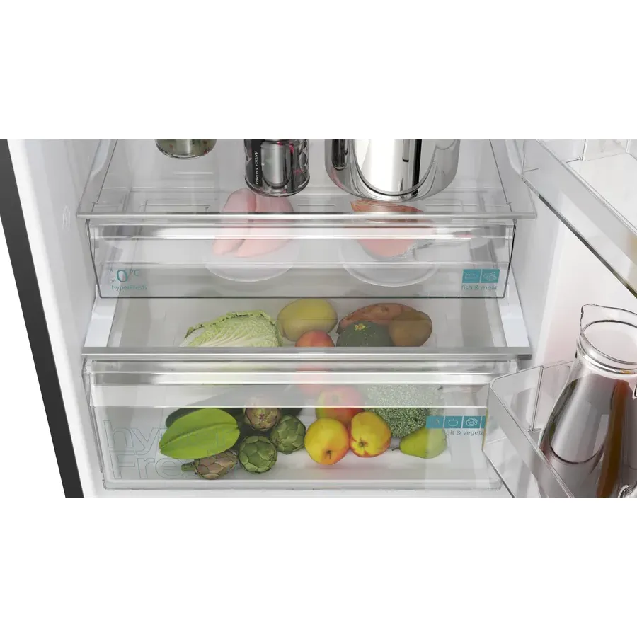 Siemens IQ300 440L No Frost Freestanding Fridge Freezer - Black Stainless Steel | KG49NXXDF