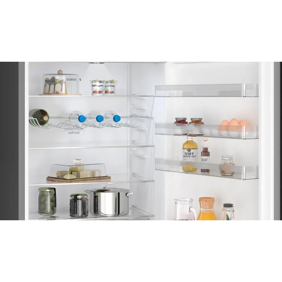 Siemens IQ300 440L No Frost Freestanding Fridge Freezer - Black Stainless Steel | KG49NXXDF