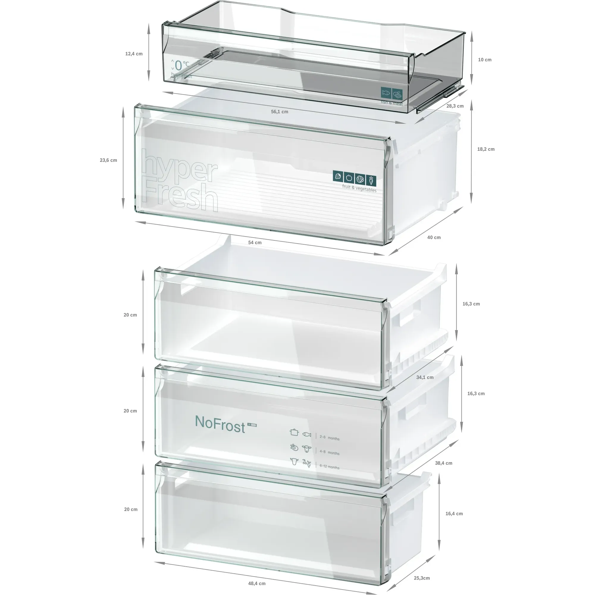 Siemens IQ300 440L No Frost Freestanding Fridge Freezer - Inox | KG49N2IDF