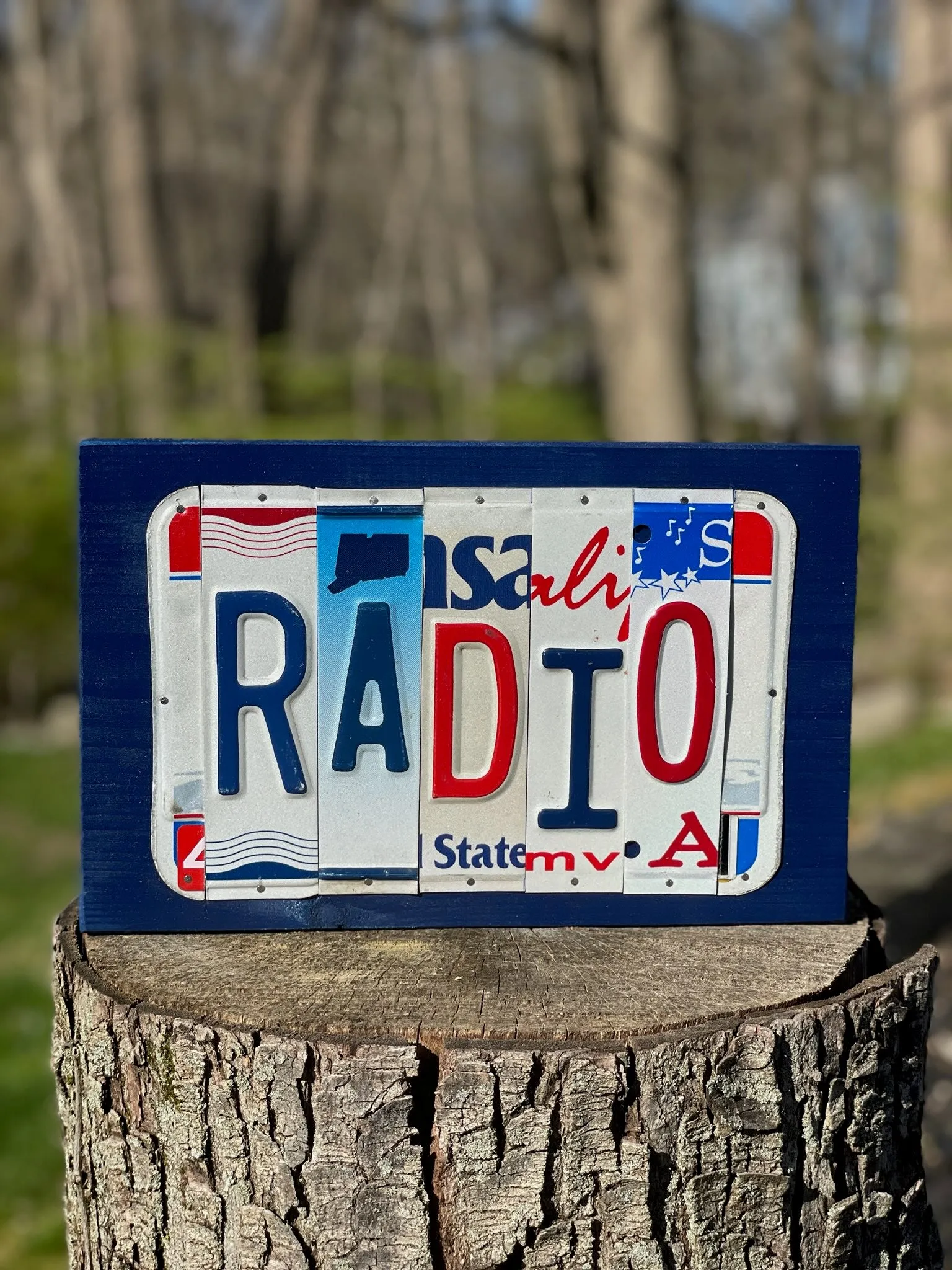 Signs made from License Plates
