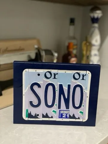 Signs made from License Plates