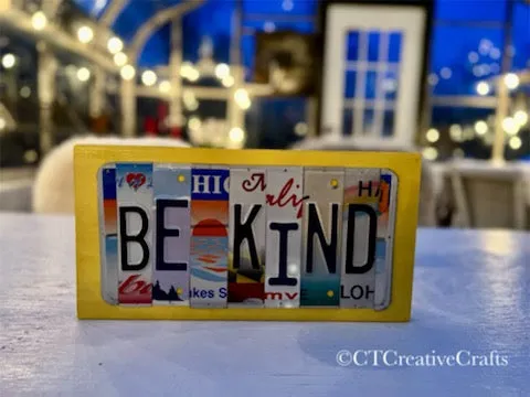 Signs made from License Plates