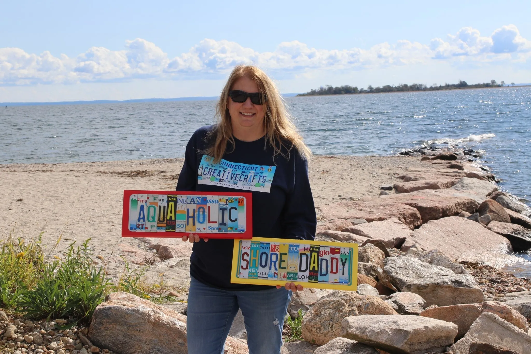 Signs made from License Plates
