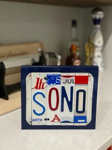 Signs made from License Plates