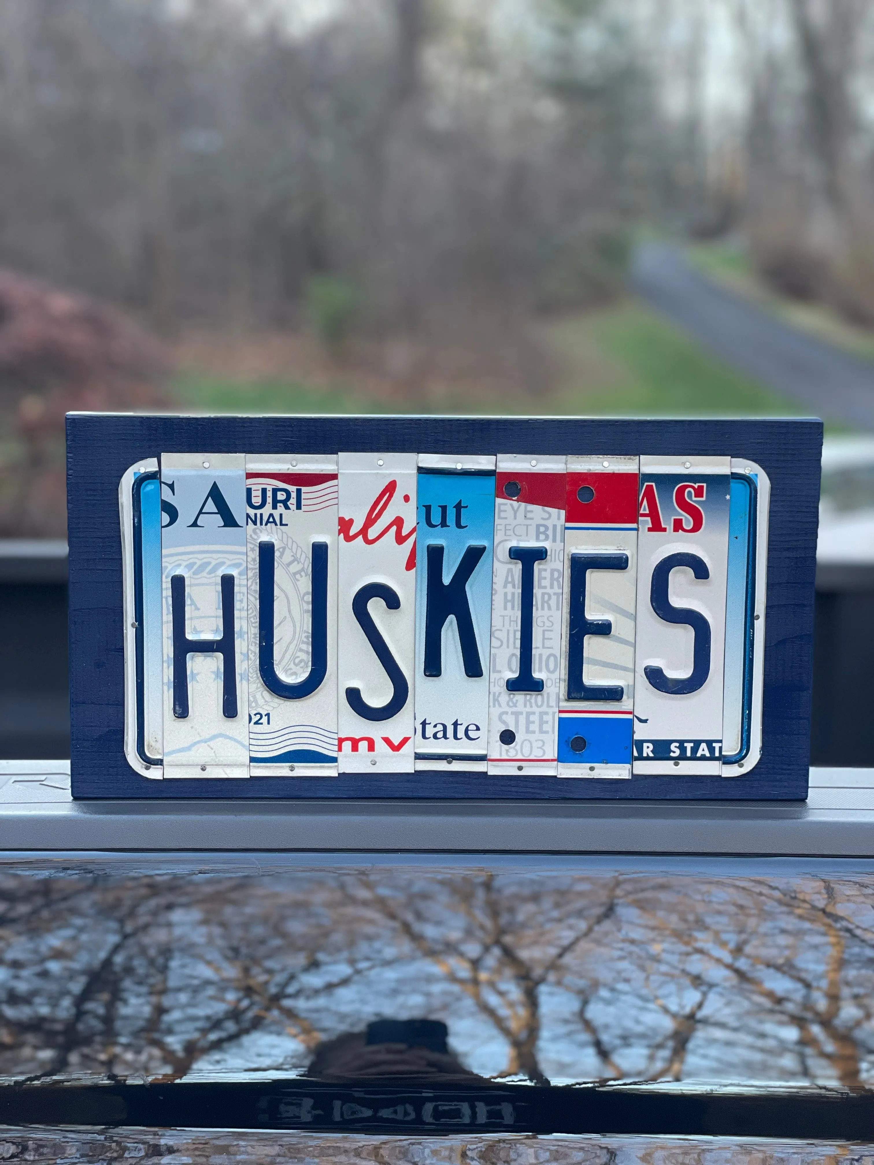 Signs made from License Plates