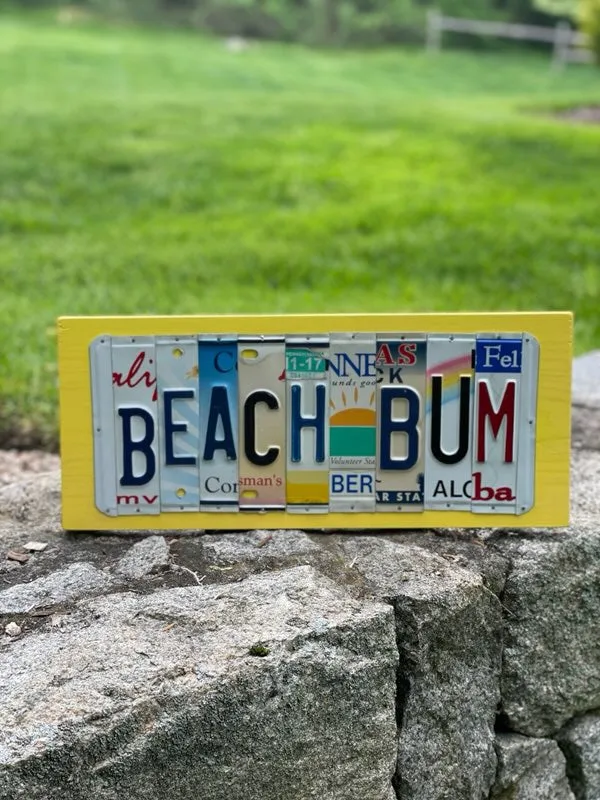 Signs made from License Plates