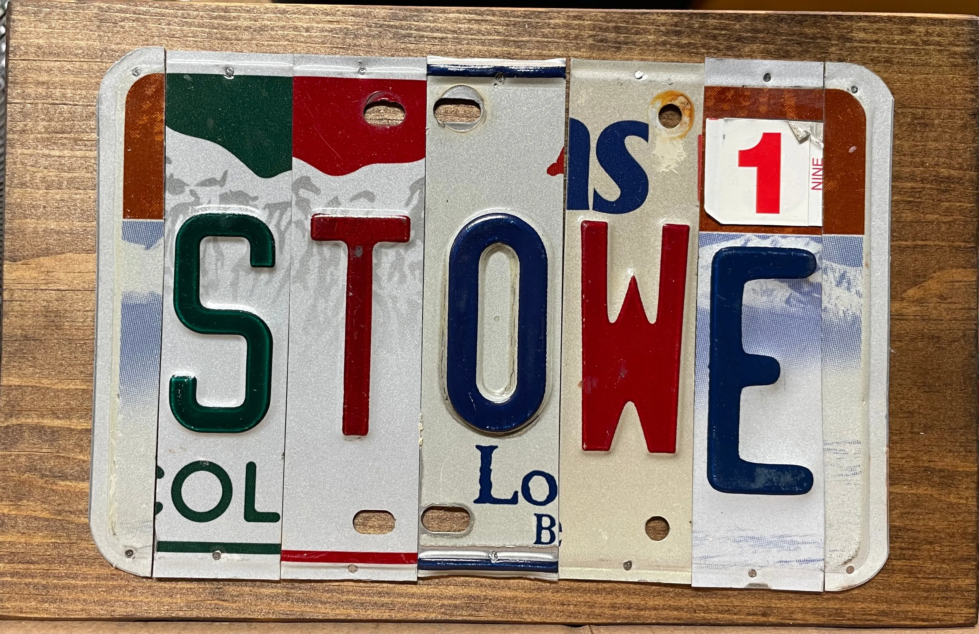Signs made from License Plates