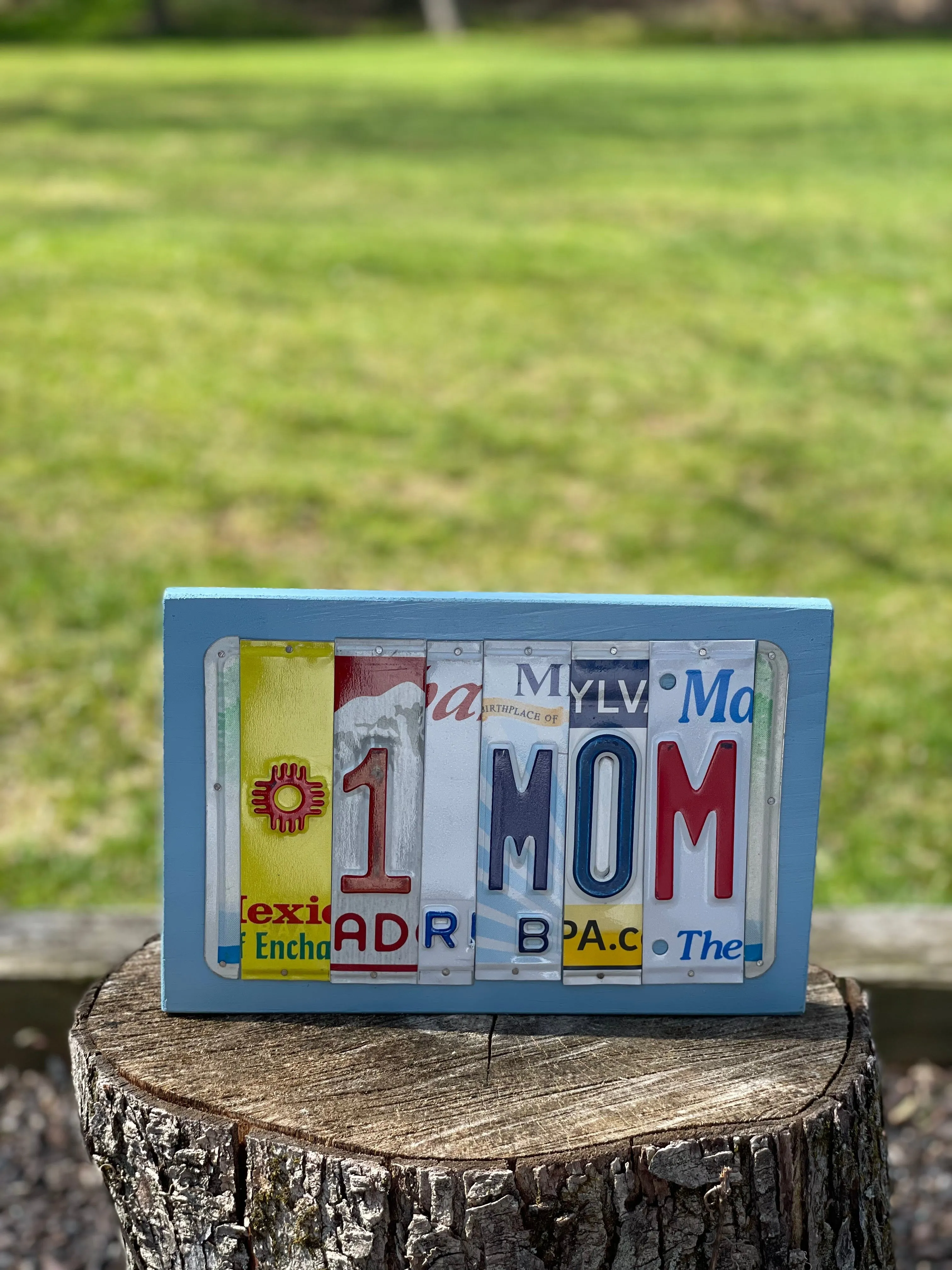 Signs made from License Plates
