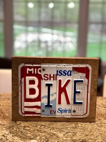 Signs made from License Plates