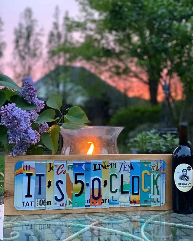 Signs made from License Plates
