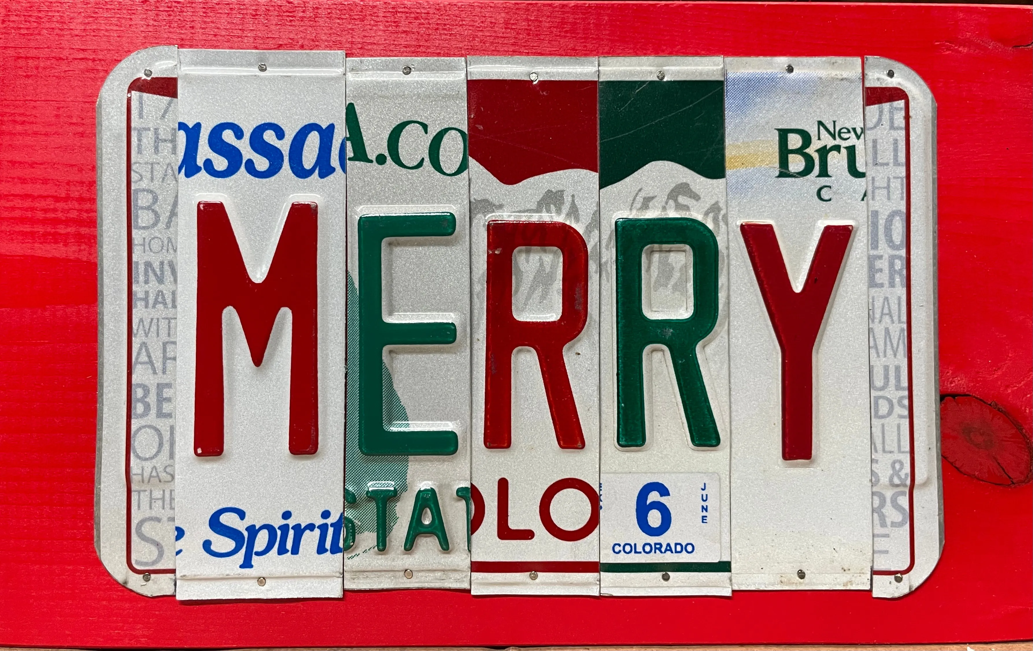 Signs made from License Plates