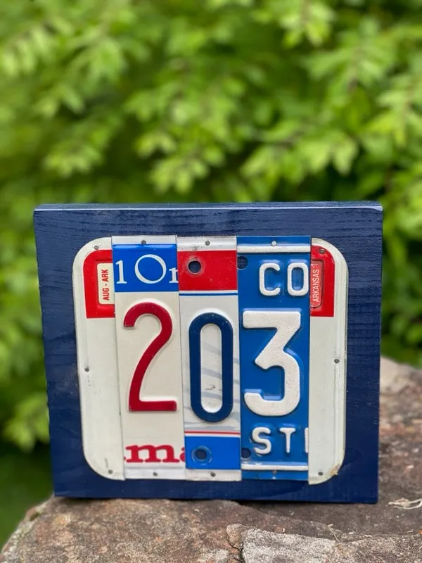 Signs made from License Plates