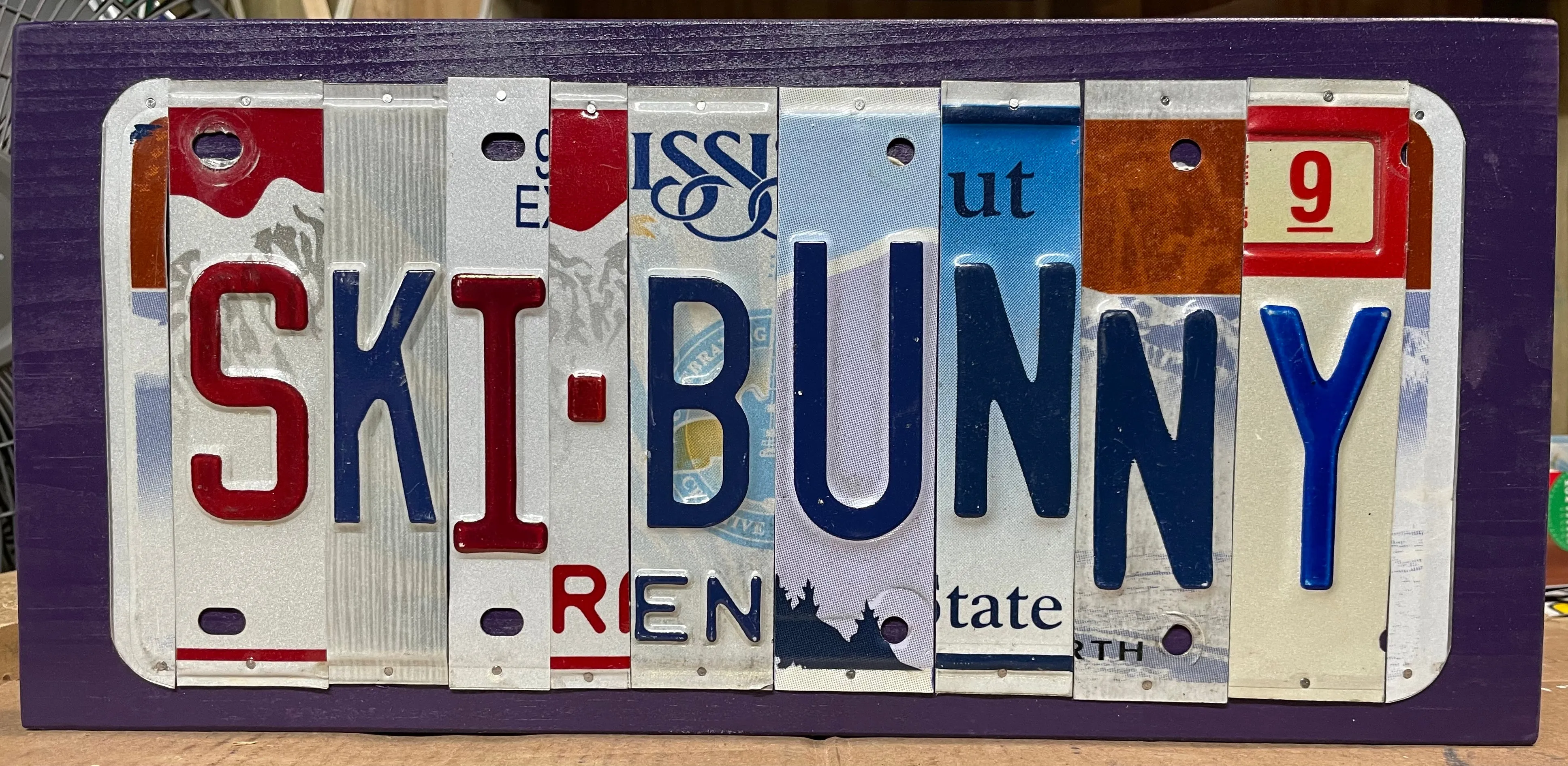 Signs made from License Plates