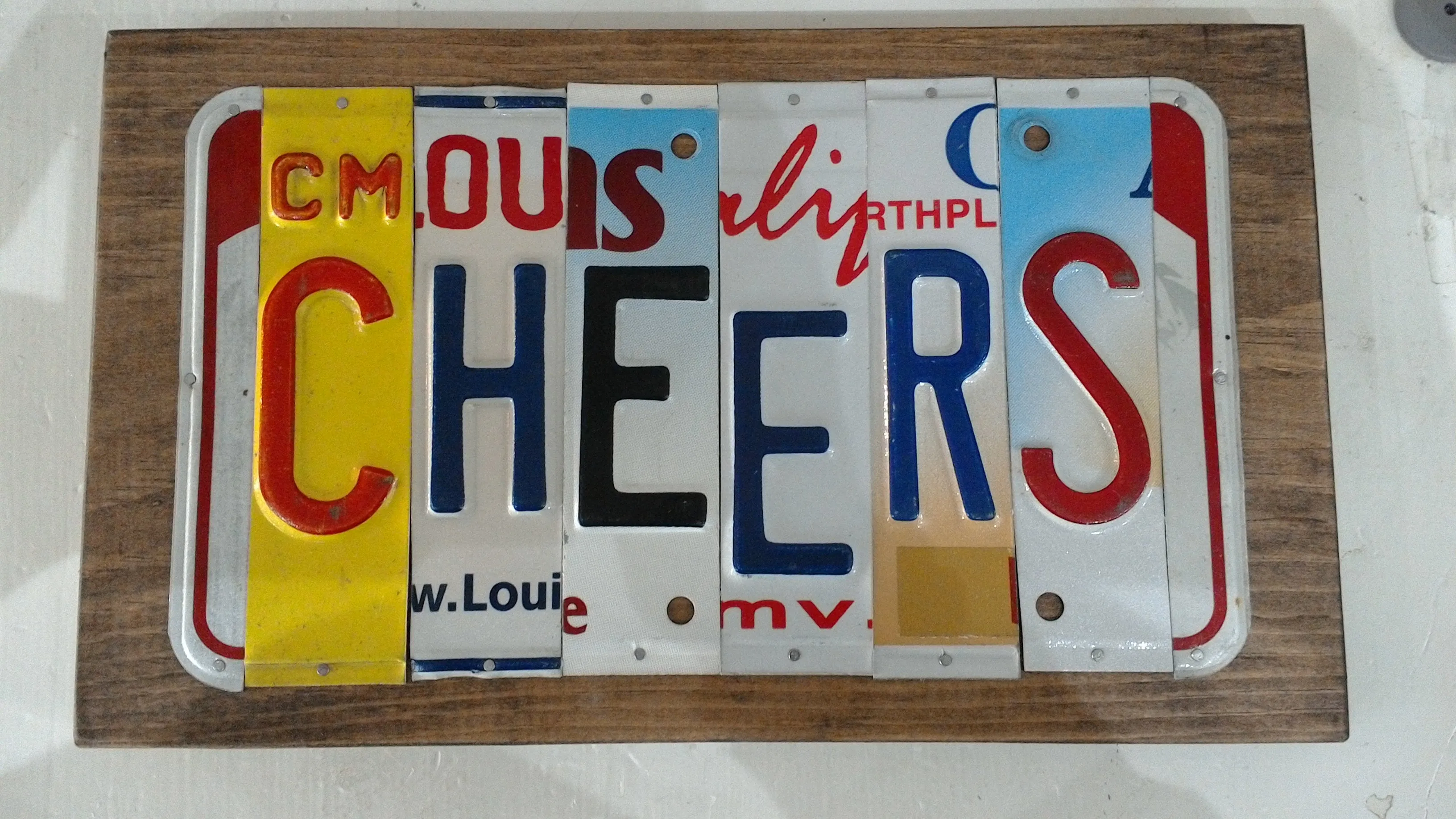 Signs made from License Plates