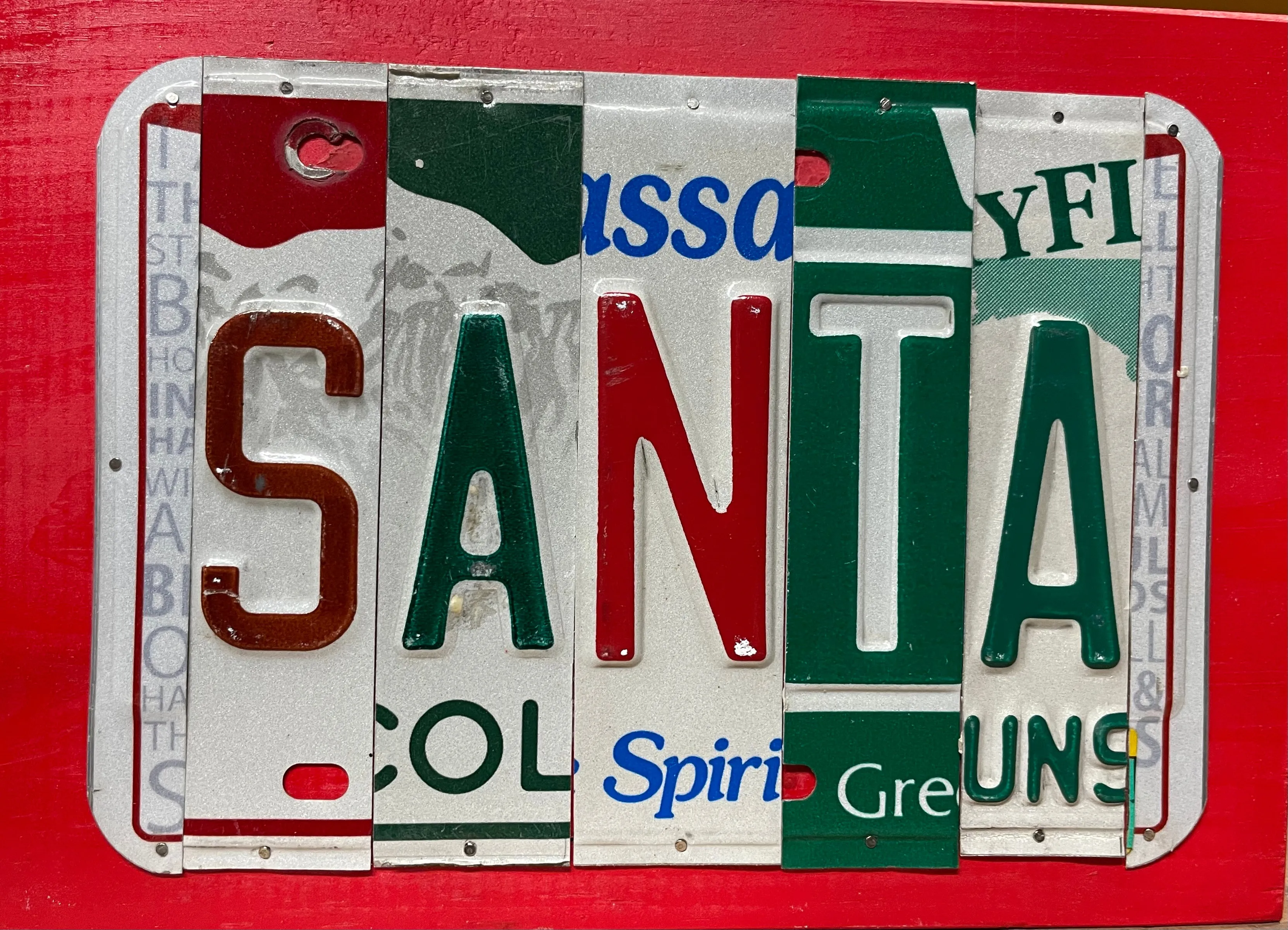 Signs made from License Plates