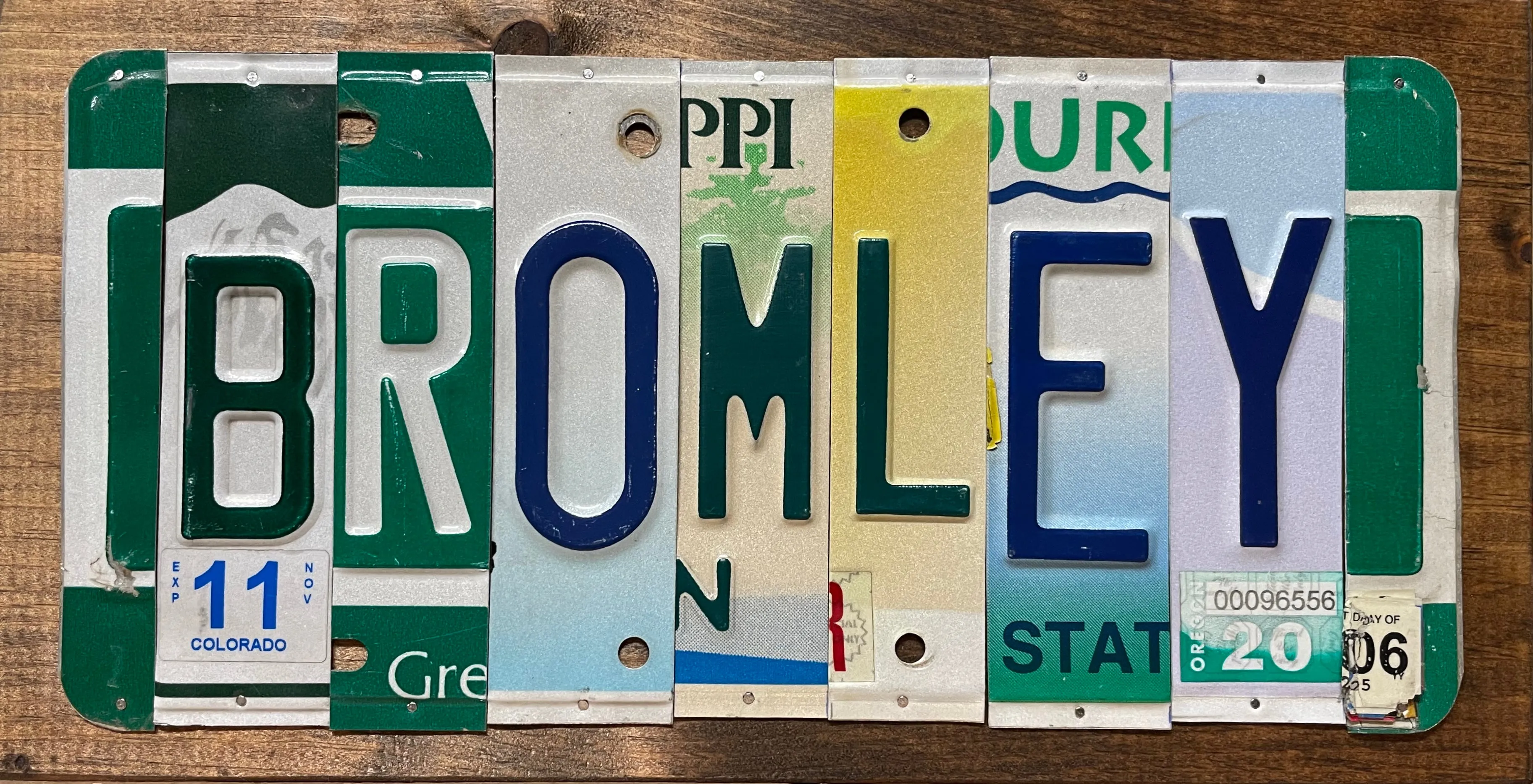 Signs made from License Plates