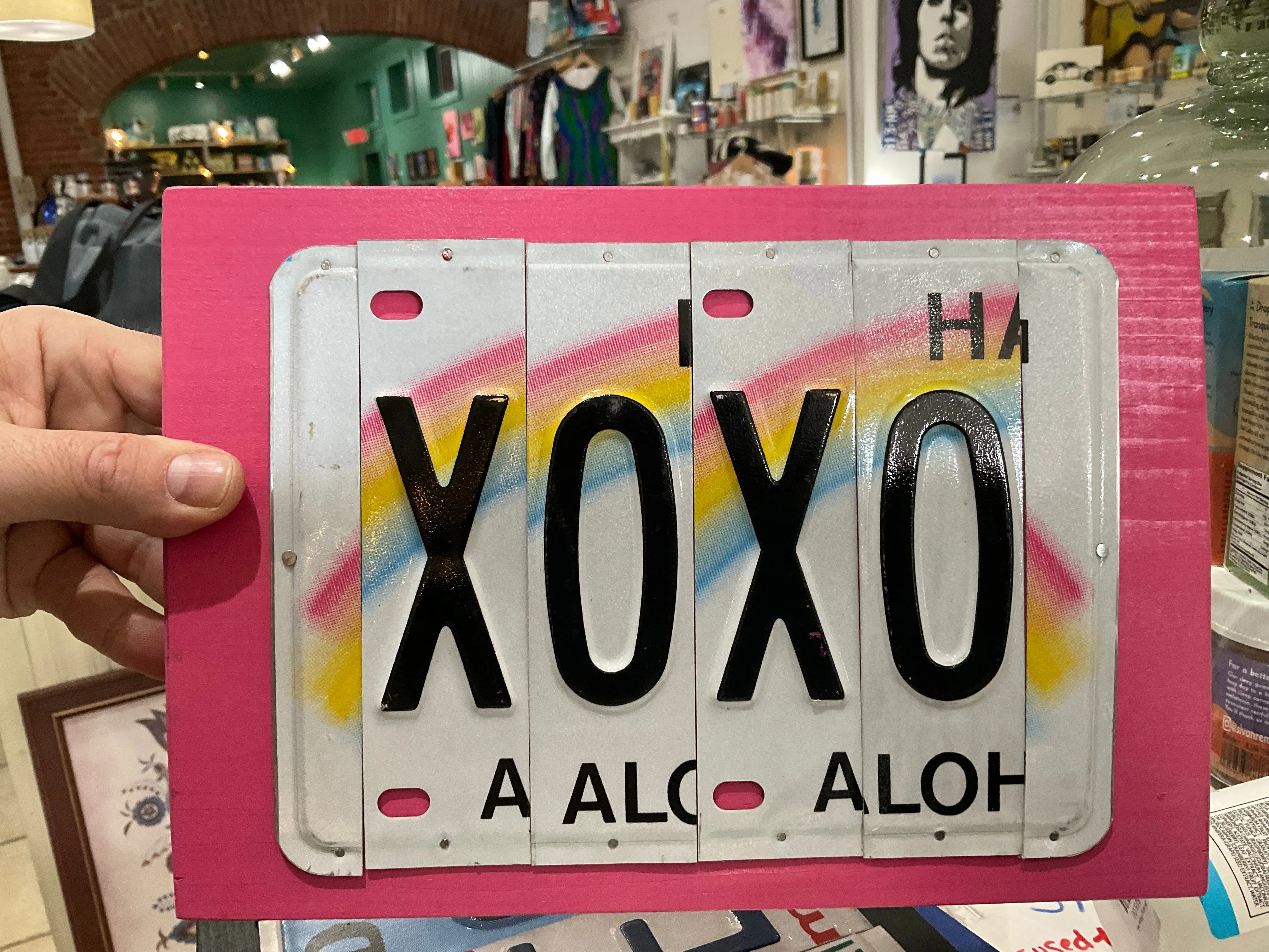 Signs made from License Plates