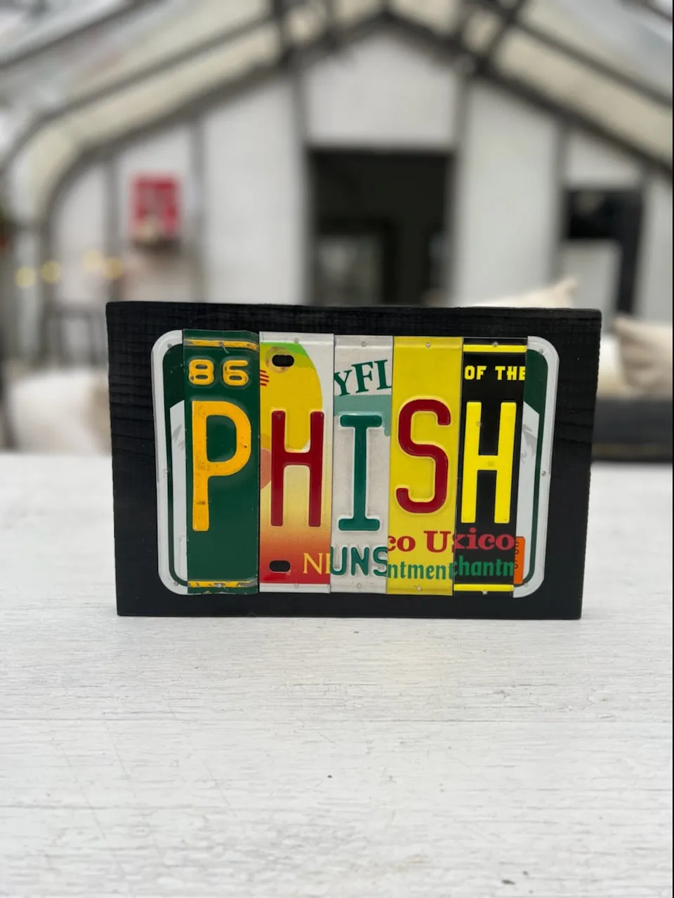 Signs made from License Plates