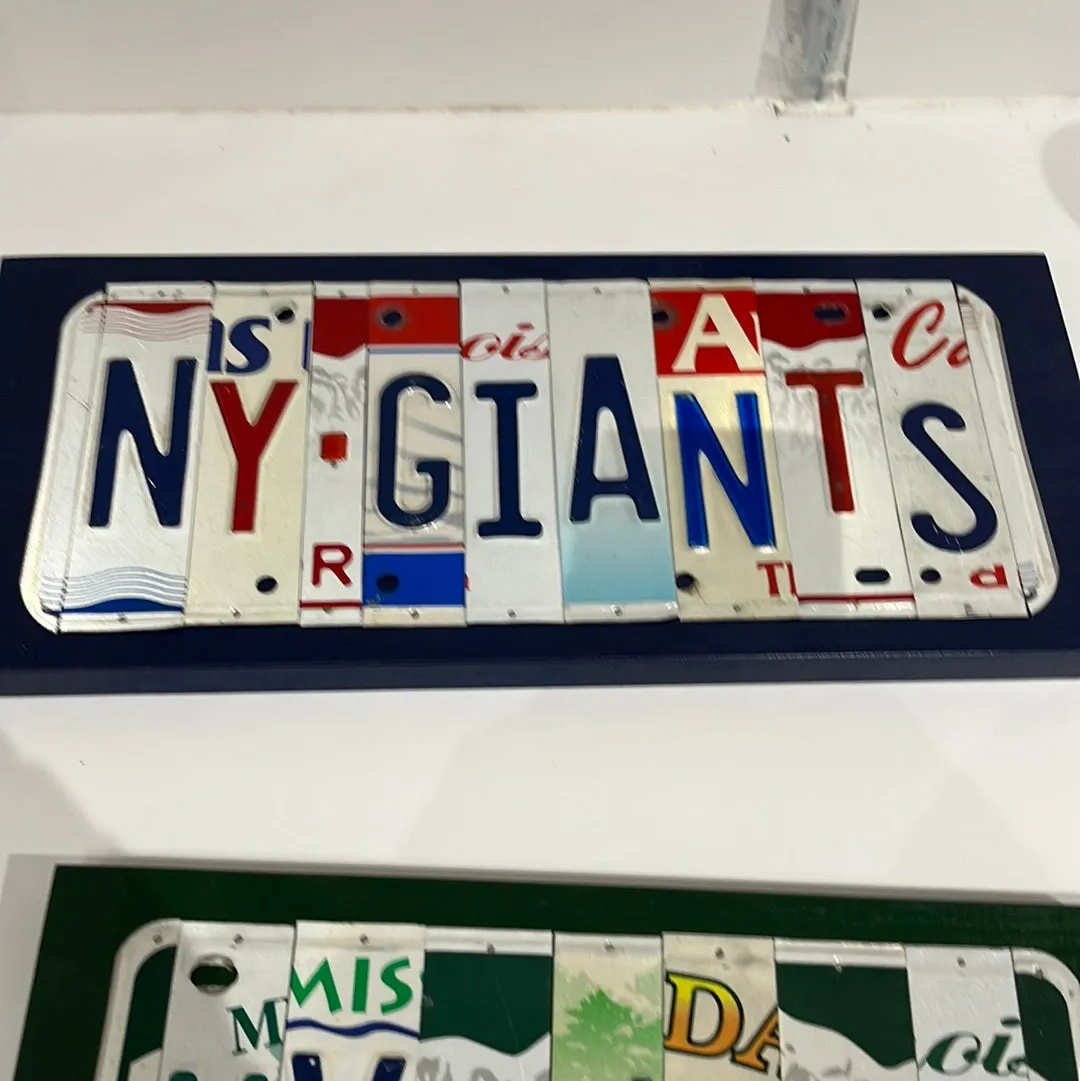 Signs made from License Plates
