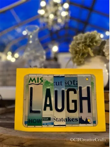 Signs made from License Plates