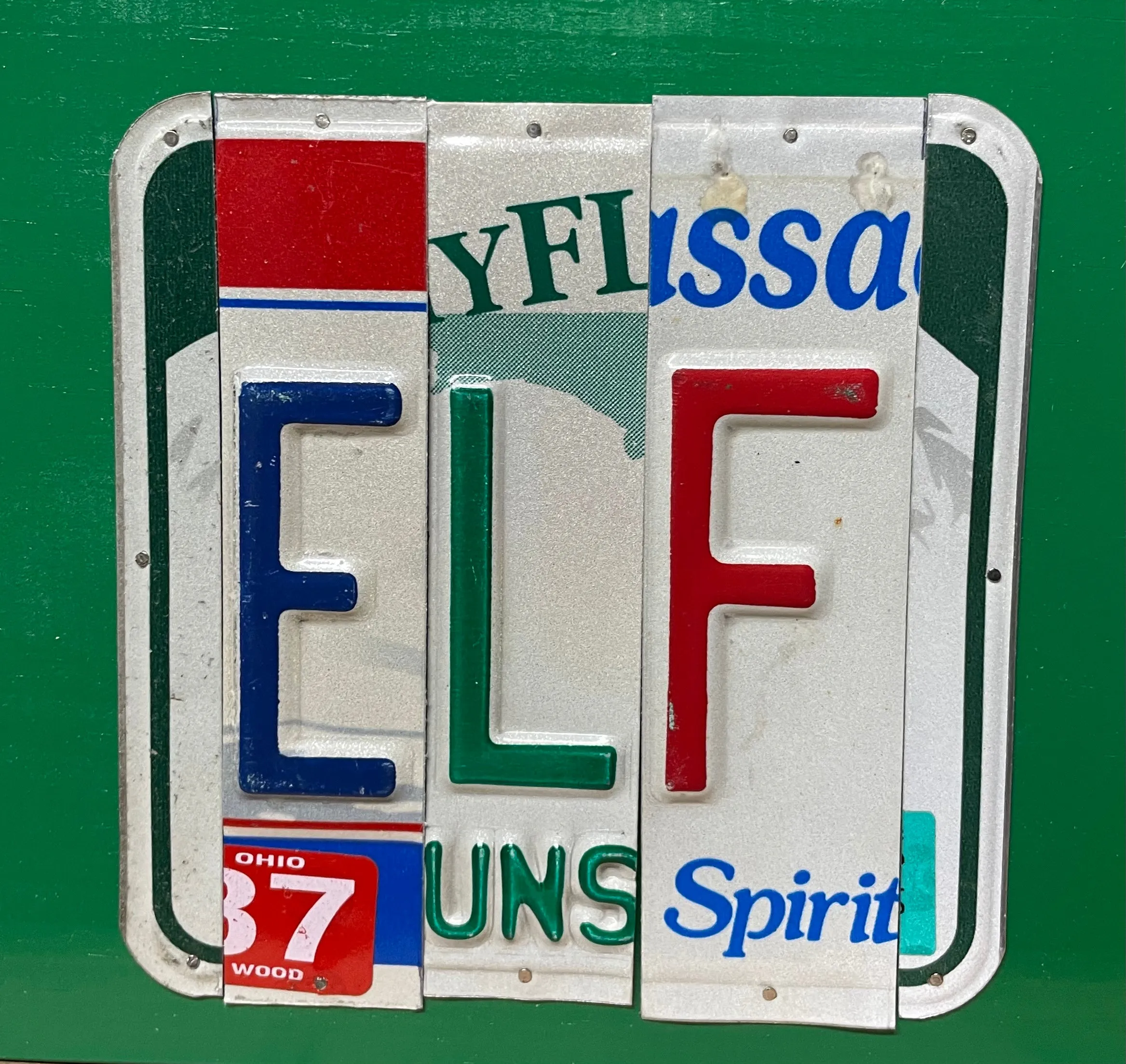 Signs made from License Plates