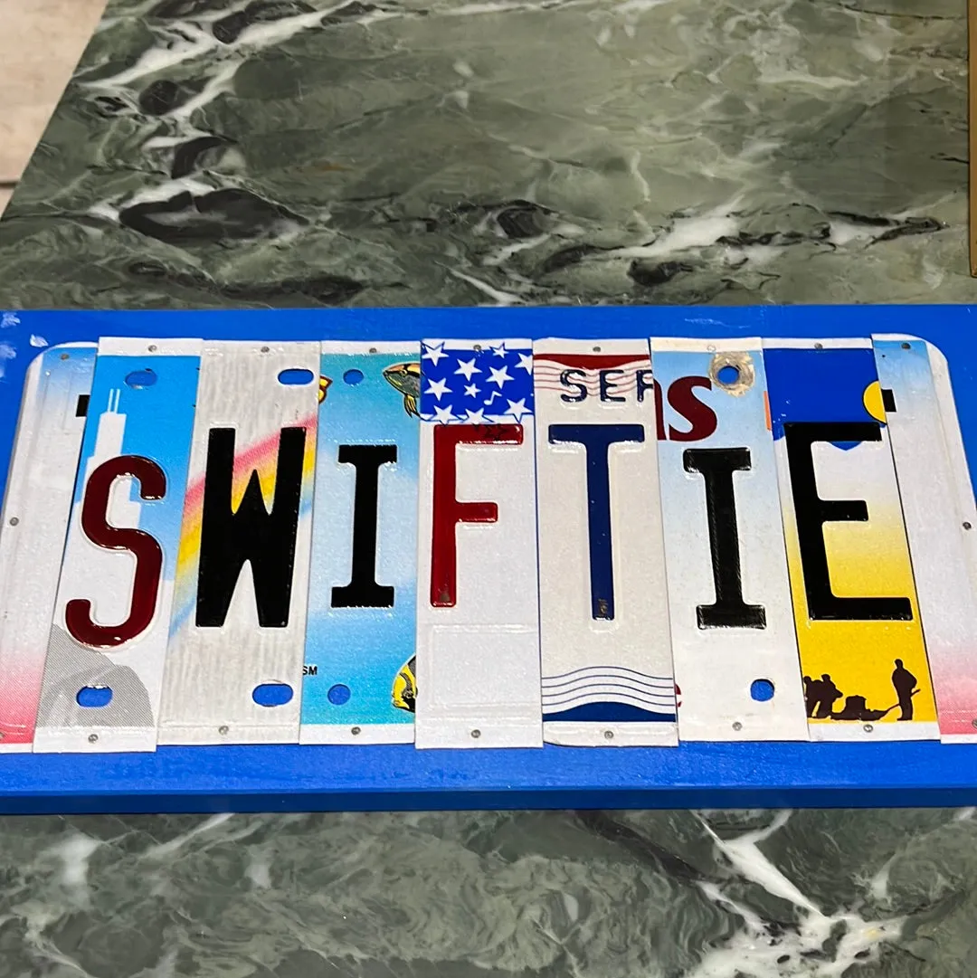 Signs made from License Plates