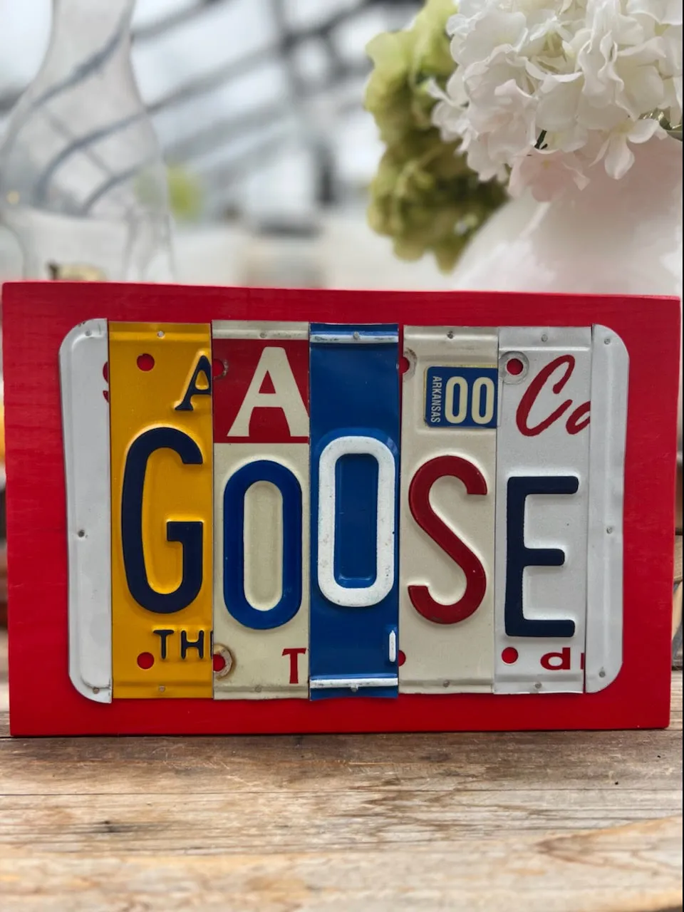Signs made from License Plates