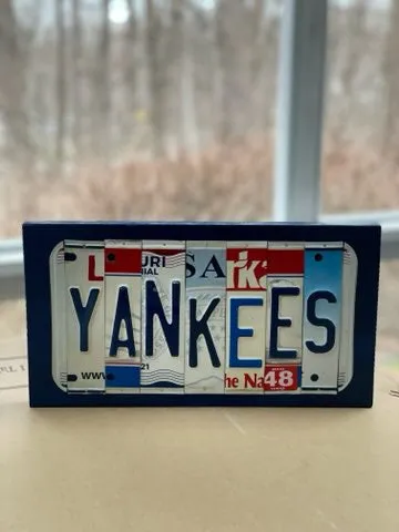 Signs made from License Plates