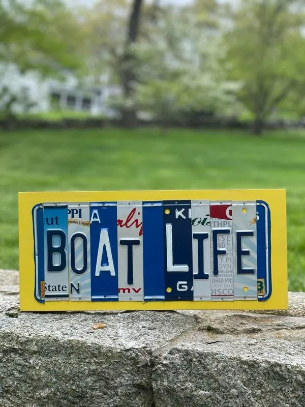Signs made from License Plates