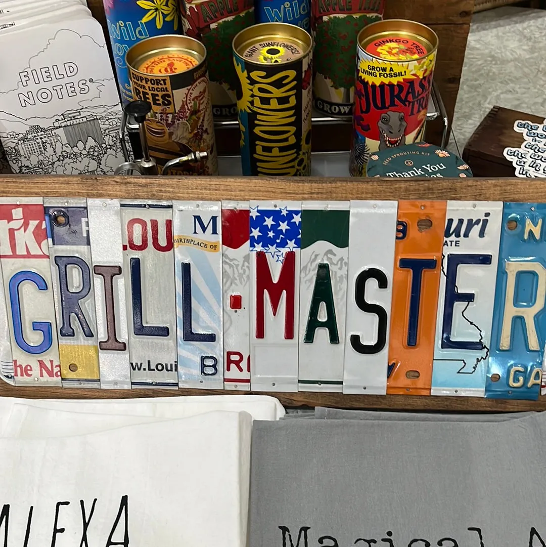 Signs made from License Plates
