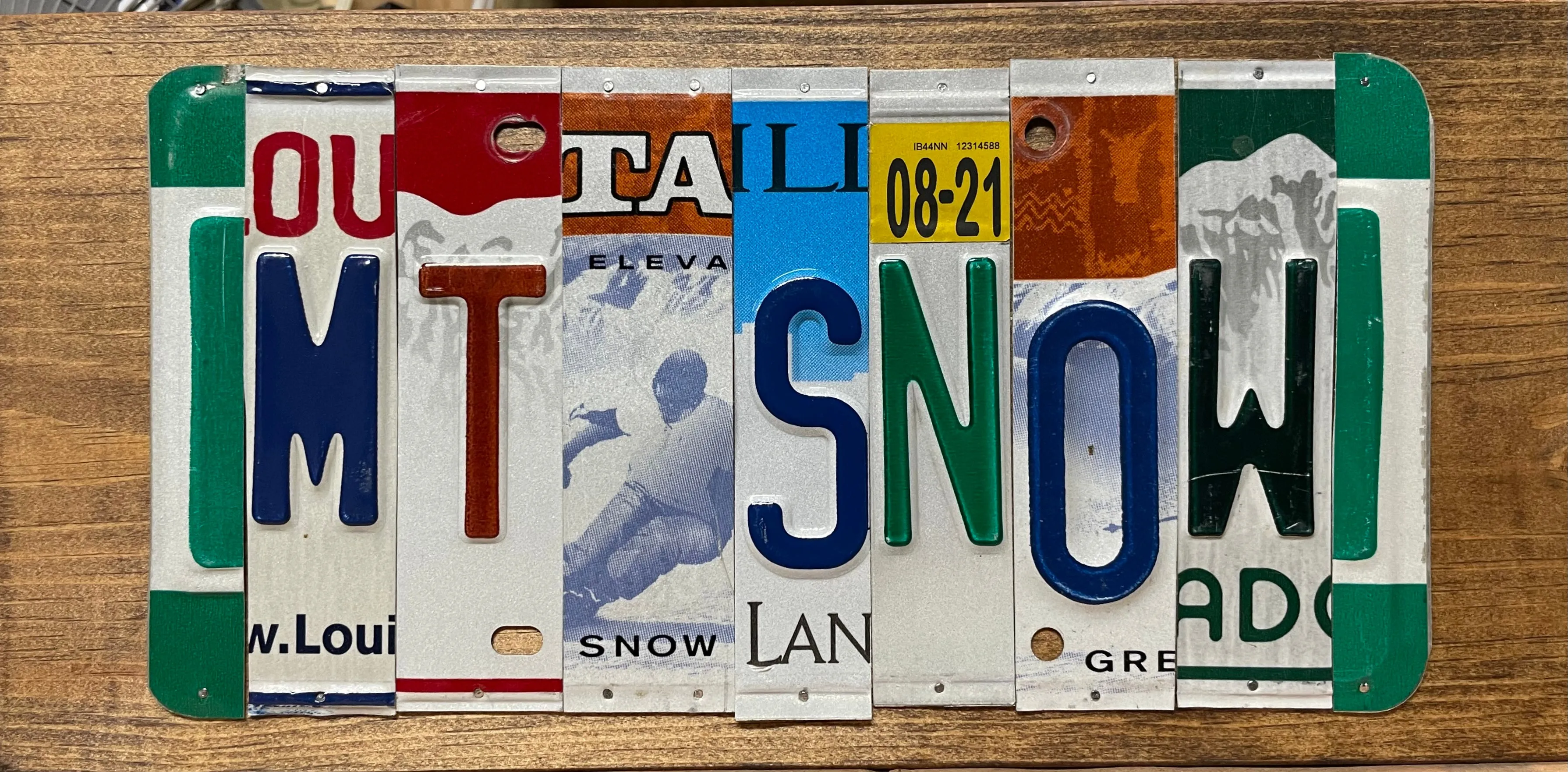 Signs made from License Plates