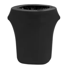 Spandex Stretch Trash Bin Cover 32 Gallon Round - Black