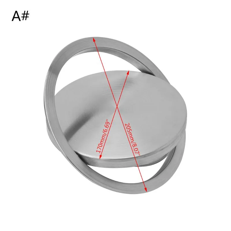 Stainless Steel Flush Recessed Built-in Balance Swing Flap Lid Cover Trash Bin Garbage Can Kitchen Counter Top
