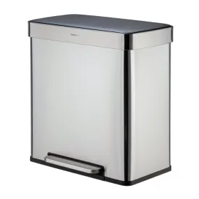 Steel Step On Multi-Compartments Trash & Recycling Bin - 16 Gallons