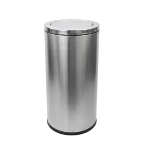 STP1 Dustbin | Lobby Bin | 65L | Silver, Black | Waste Bin | Swing Top Bin | Swing Top Bin