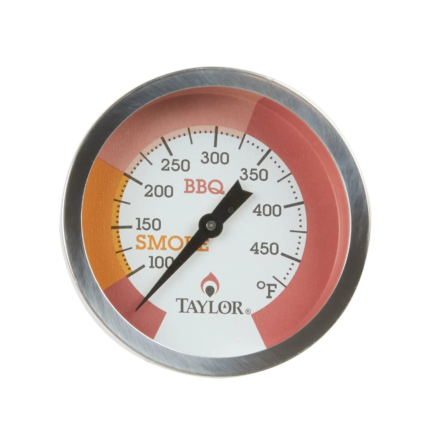Taylor 814GW Grill/Smoker Thermometer, Stainless Steel Stem