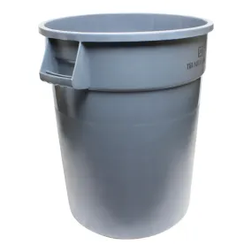 Thunder Group PLTC044G Polyethylene 44 Gallon Round Trash Can Gray