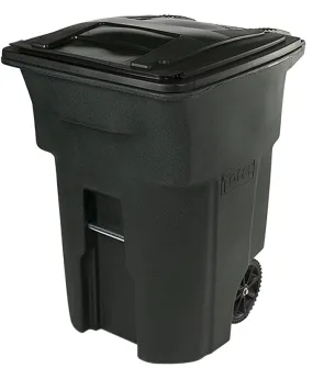 Toter 79296-R2968 Trash Can with Wheels and Attached Lid, 96 gal Capacity, Polyethylene, Greenstone, Lid Closure :EA: QUANTITY: 1