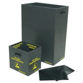 TRASH RECEPTACLE, INCL HANDLES & WIRE 13-1/2 x 12 x 13-1/4 IN-5PK
