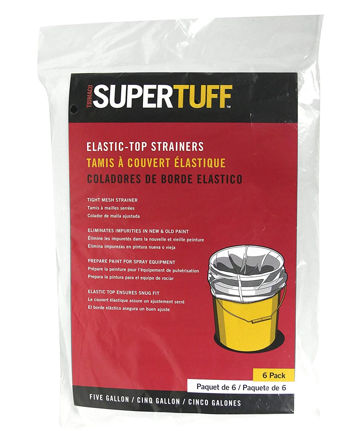 Trimaco Supertuff® Polyester Regular Mesh/Elastic Top Bag Strainers (Pack of 12)