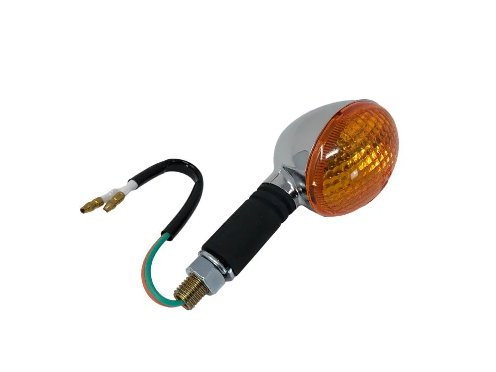 Turn Signal (1) Large Cateye - Chrome - Highway Hawk H68-5070