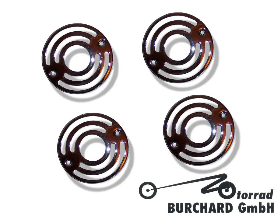 Turn Signal Grill Set Universal 7 cm / 2-3/4 in. Wide (hole centre to centre 5.7 cm / 2-1/4 in.) - Highway Hawk H684-001