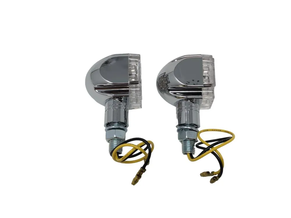 Turn Signal Set (2) Gothic, LED - Chrome - Highway Hawk H68-672