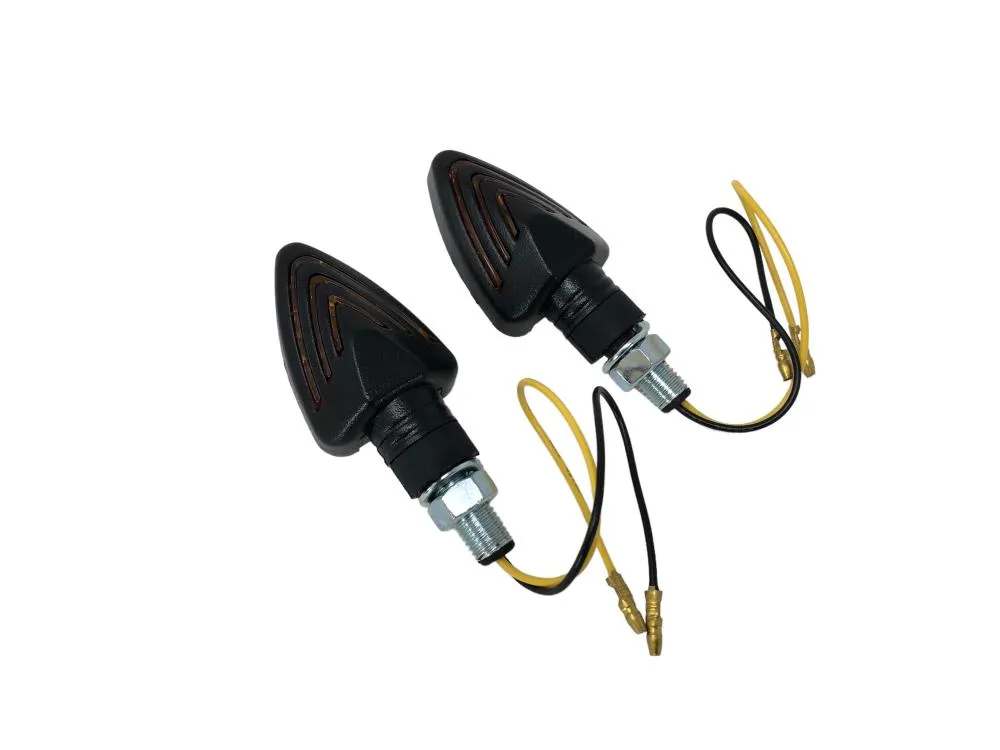 Turn Signal Set Arrow LED - Black - Highway Hawk H68-9281