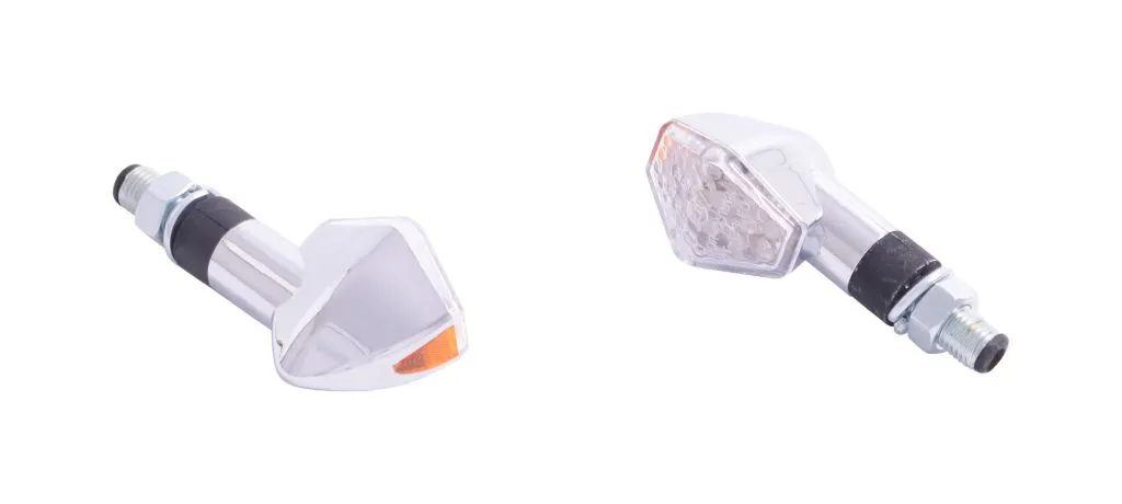 Turn signal Set Hexagon Chrome - Highway Hawk H68-9270