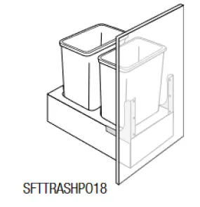 UB-SFTTRASHPO18 Upton Brown RTA Trash Bin Pullout