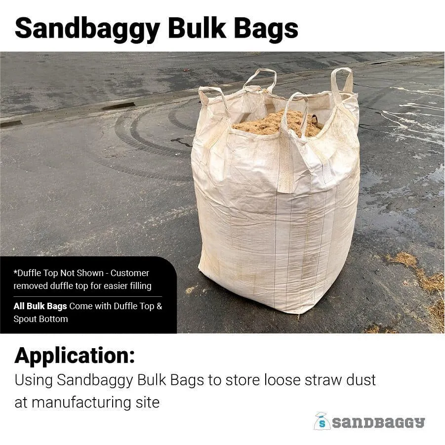 Used FIBC Bulk Bags - 35" x 35" x 50" - 50% Cheaper Than New Bulk Bags